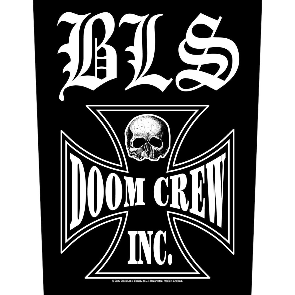Black Label Society - Doom Crew Back patch - Black
